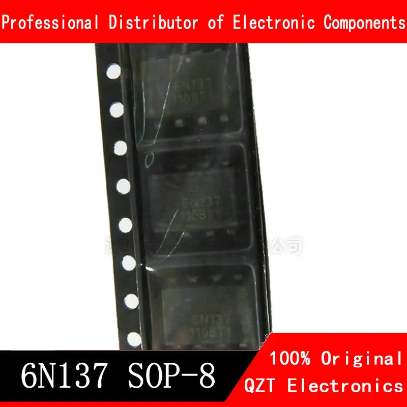 10 шт./лот 6N137S SOP8 6N137SD EL6N137S SOP 6N137 SOP-8 SMD новый и оригинальный IC высокоскоростной изолированный оптрон, Логический выход