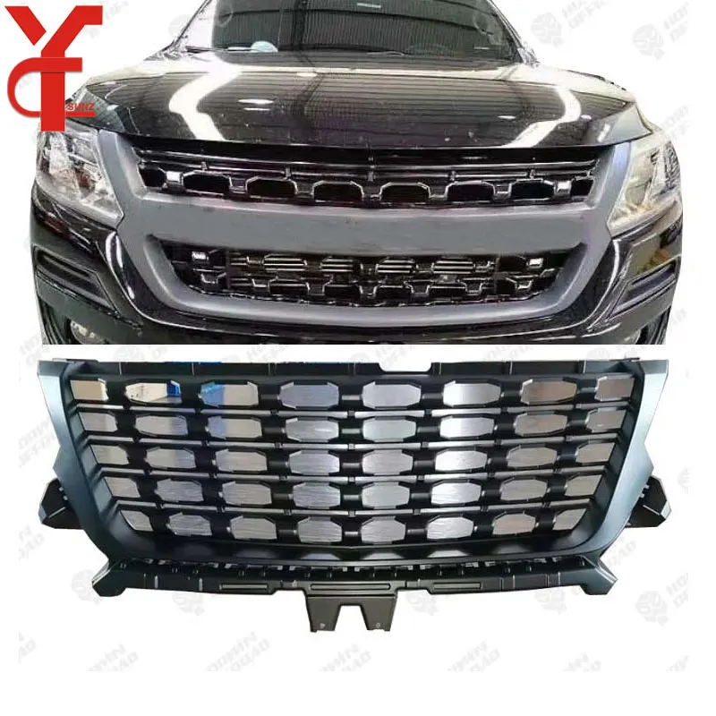 ABS Grille Cover Exterior For Chevrolet Holden Colorado 2016 2017 2018 2019 2020 Accessories Double Cab Matte Black