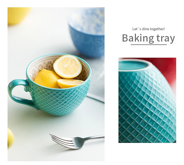 European Style Ceramic Coffee Cups Milk Tea Breakfast Mug Cappuccino Flower Cups Latte Kitchen Tableware High-grade
