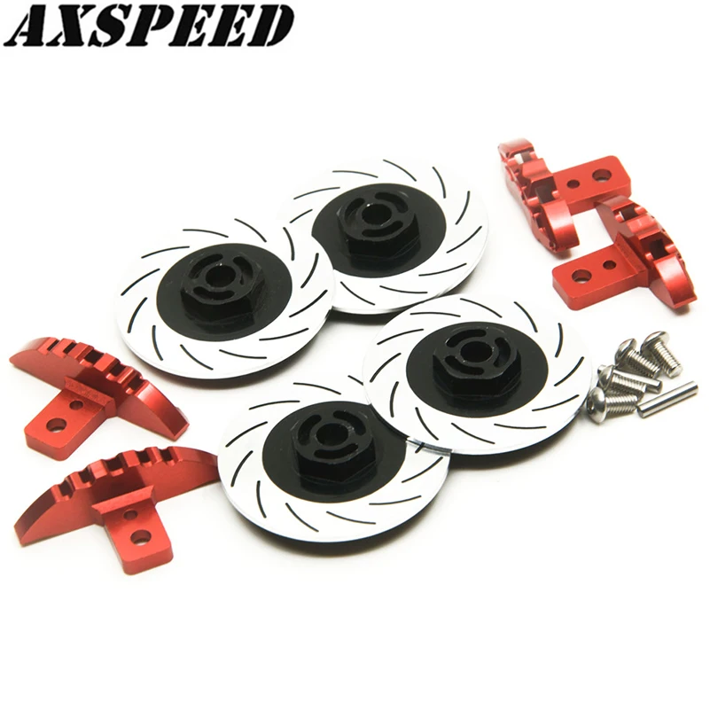 AXSPEED Aluminum Alloy Brake Disc Drive Hub Kit for 1/10 Sakura D4 D3 Simulate Brake RC Crawler Racer Car Upgrade Parts