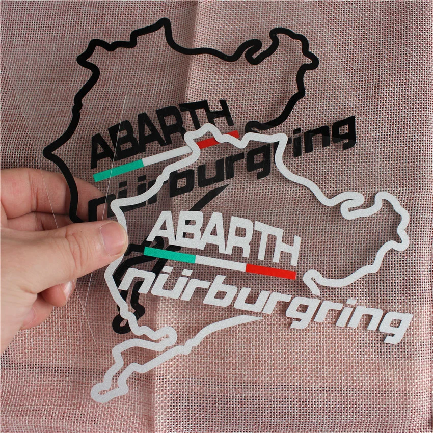 Italy Nurburgring Sticker Sports Racing Body Windows Decal Car Styling For Abarth fiat 500 grande punto bravo doblo panda ducato