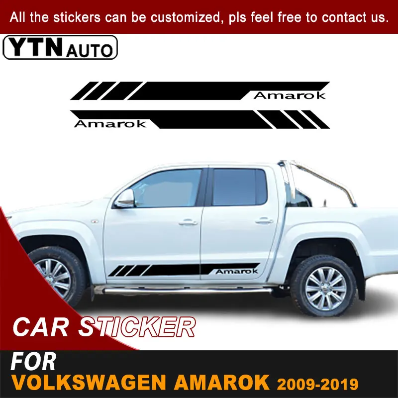 

Side Door Car Sticker Stripe Racing Graphic Vinyl Car Decal For Volkswagen Amarok 2009-2015 2016 2017 2018 2019 Car Accessories