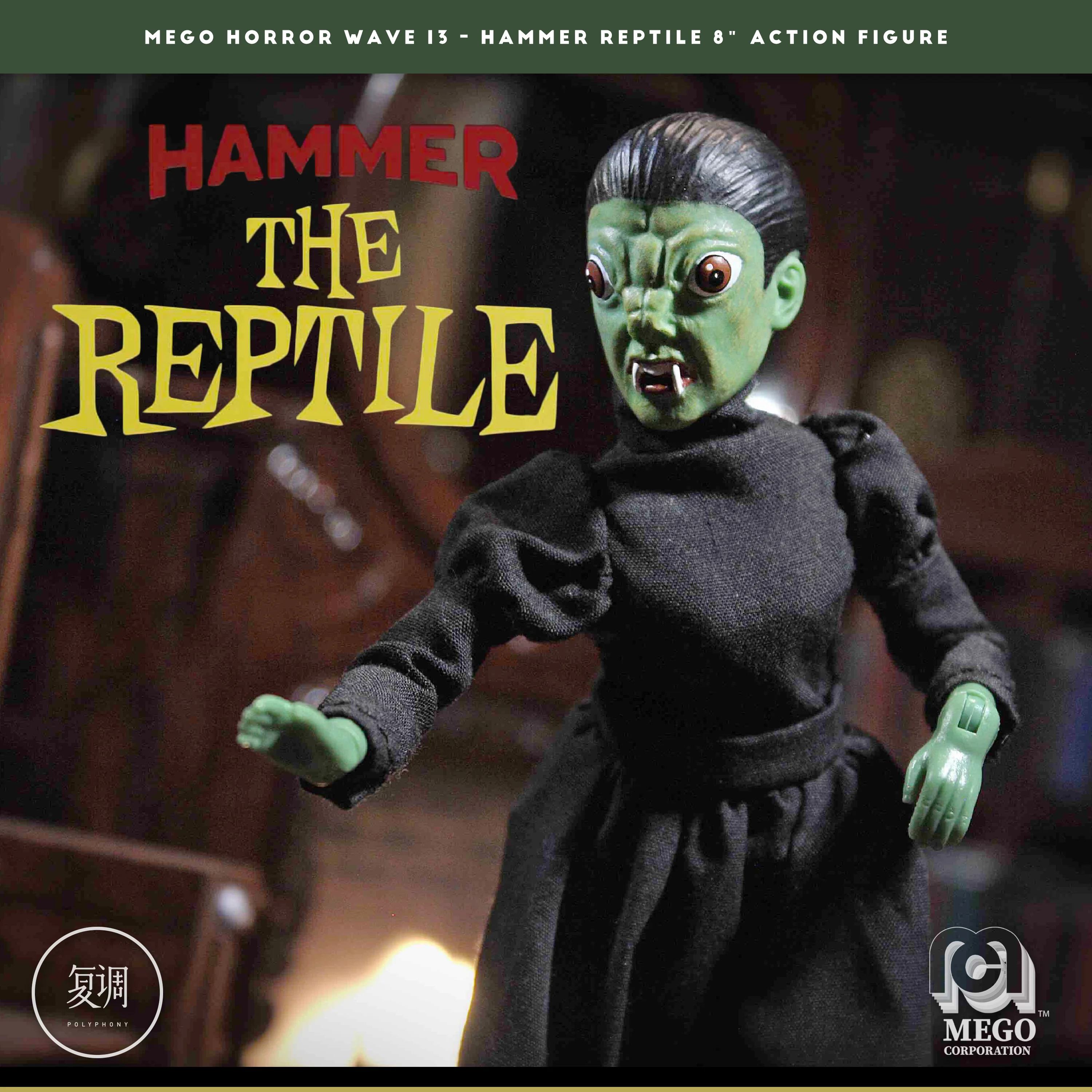 

Mego Universal Monsters Horror Hammer Film The Reptile Action Figure Model Toys Original Collection