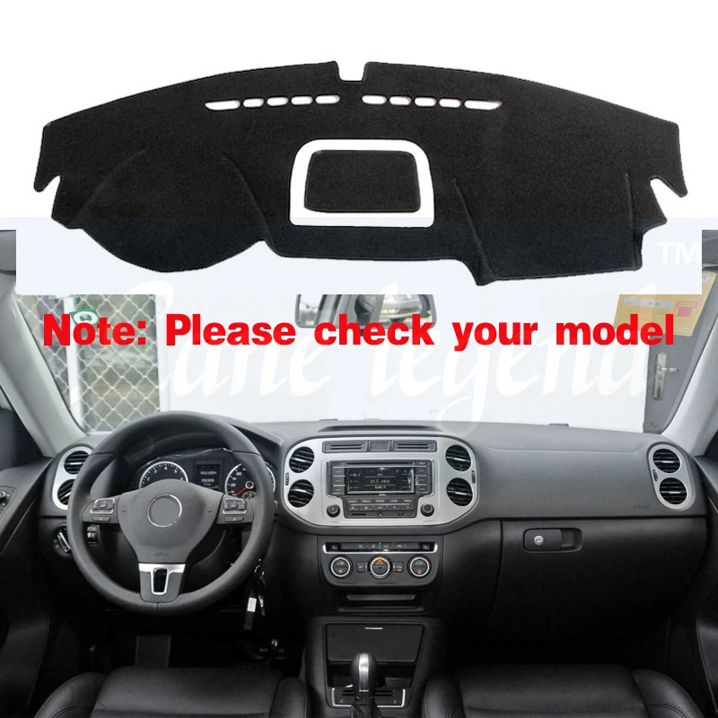 ل Volkswagen VW Tiguan MK1 2008 ~ 2016 المضادة للانزلاق حصيرة غطاء لوحة القيادة وسادة ظلة Dashmat اكسسوارات 2009 2010 2013 2014 2015