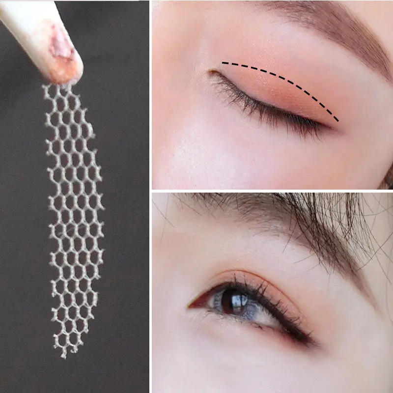 Fold Eyelid Sticker Makeup Tool lifting eye strips Fold Eyelid Paste Clear Beige Stripe lift eyelids shadow sticker