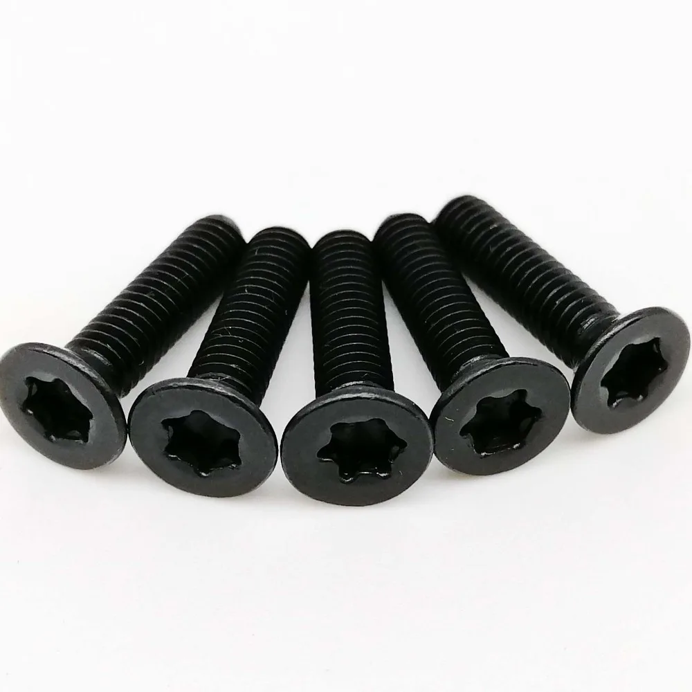 HZYUEGOU M2 M2.5 M3 M4 Schwarze Schraube aus Kohlenstoffstahl der Güteklasse 8.8 GB2673 mit Sechs-Blatt-Torx-Kopf und Senkkopf, Sechs-Blatt-Bolzen mit Metrischem Gewinde – Detail 8
