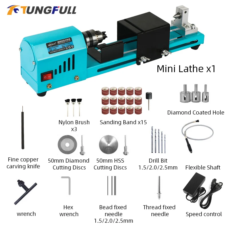 

DIY Woodworking Lathe Milling Machine Grinding Polishing Drill Rotary Tools 150W Mini Lathe Beads Machine Buddha Pearl Lathe