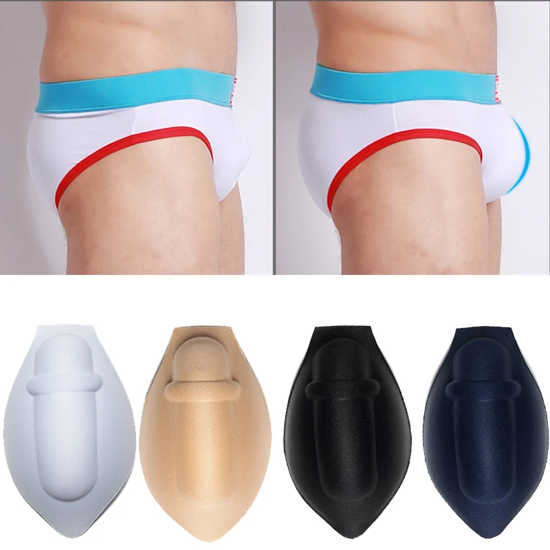 Men Sexy Swimwear Push Up Pad Swim Briefs Swimsuit Bathing Suit Enhance Penis Pouch Bulge Sponge Cup hombre Beach Surf Wear Pads