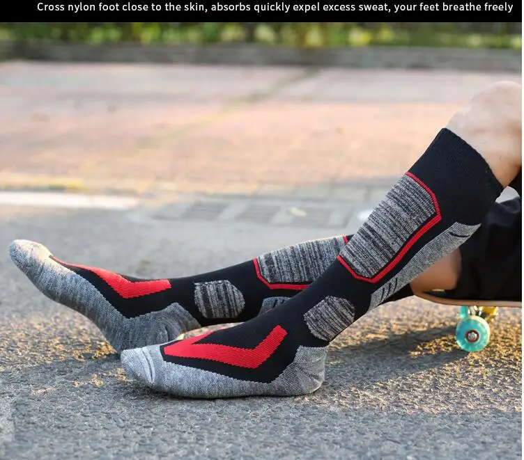 Winter Erwachsene Baumwolle Thermische Ski Socken Männer Frauen Warme Outdoor Radfahren Snowboarden Sport Thermosocks – Detail 10