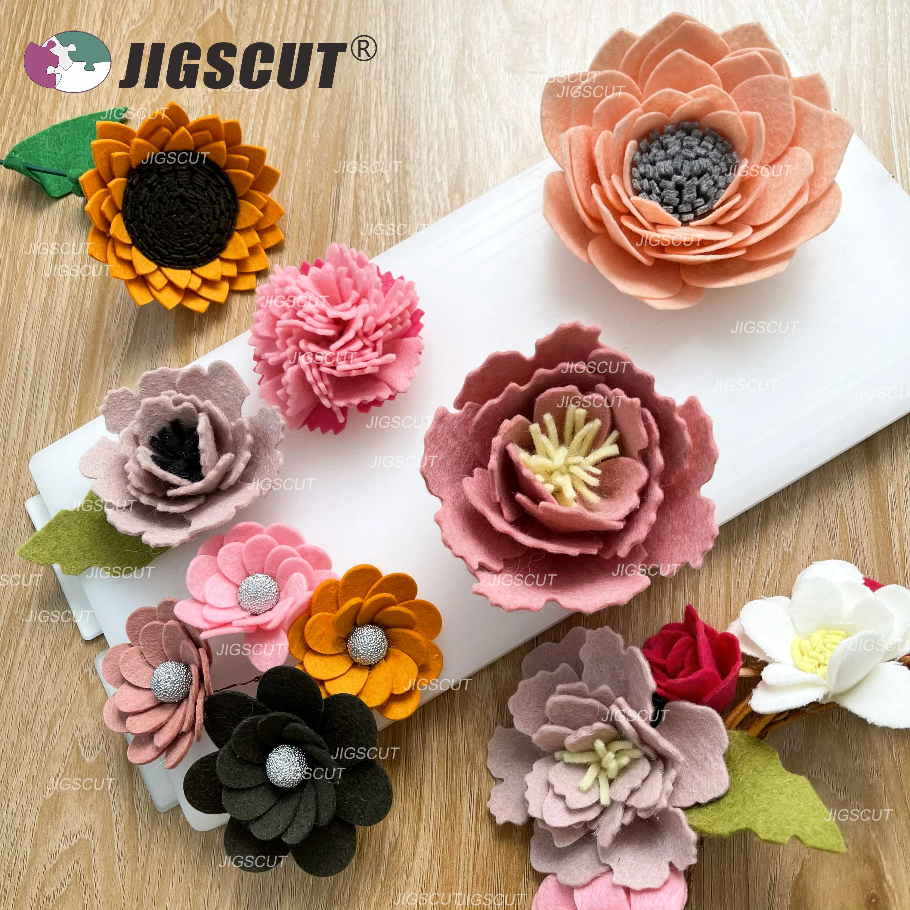 Flower petal cutting dies felt craft Peony Sun flower petals die cutting