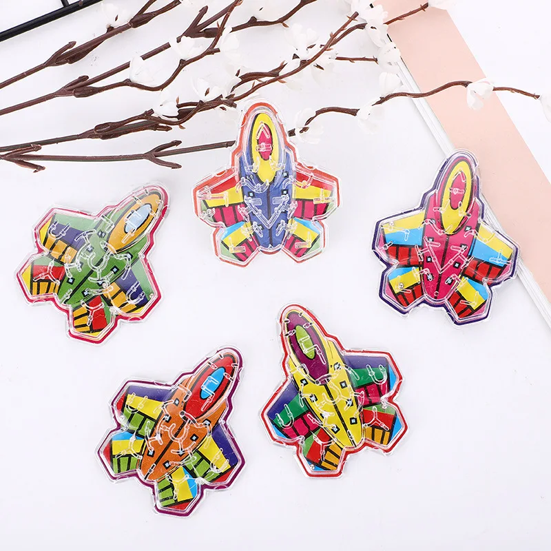 10Pcs Cartoon Airplane Butterfly Fish Children\'s Maze Mini Toys Party Gifts Kindergarten Puzzle Fun Award Gift Personality Props