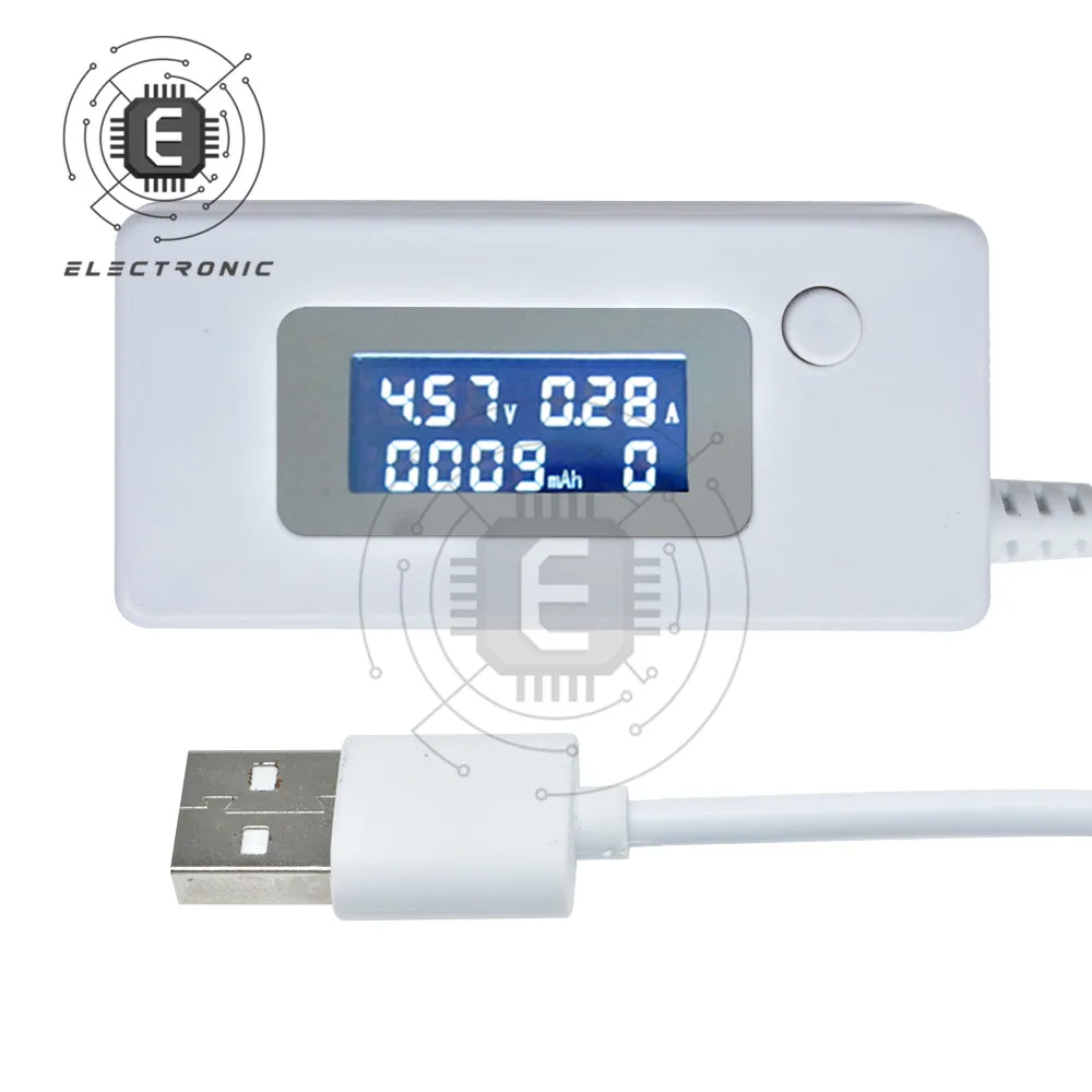 Amperometro e voltmetro del Tester di ricarica della banca di potere di corrente e tensione USB doppio LCD portatile con cavo di prolunga USB