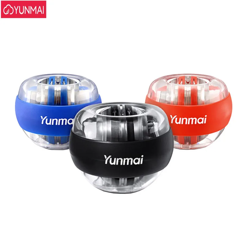 3 Colors Original Yunmai Wrist Ball Trainer LED Gyroball Essential Spinner Gyroscopic Forearm Exerciser Gyro Ball Decompression