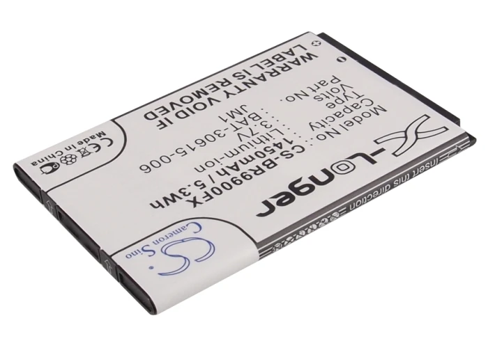 CS 1450mAh/5.3Wh battery for Blackberry Bellagio,Monza, P9981,Pluto, Porsche Design,Storm 3, Torch 9850