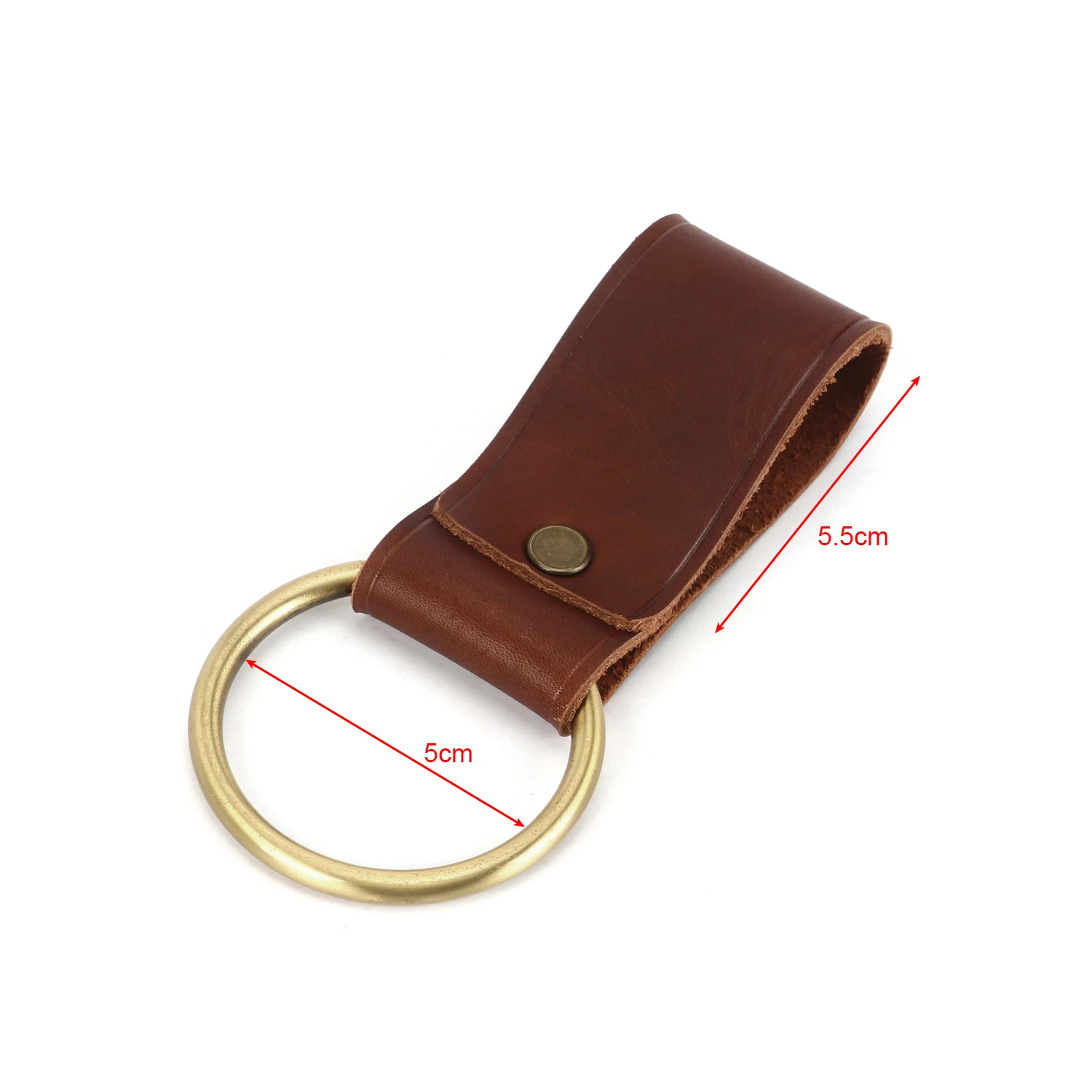 Tourbon Thick Genuine Leather Axe Holder Spud Wrench Hammer Holders Trowel Tools Holster Belt Loop 5CM Key Ring Holder