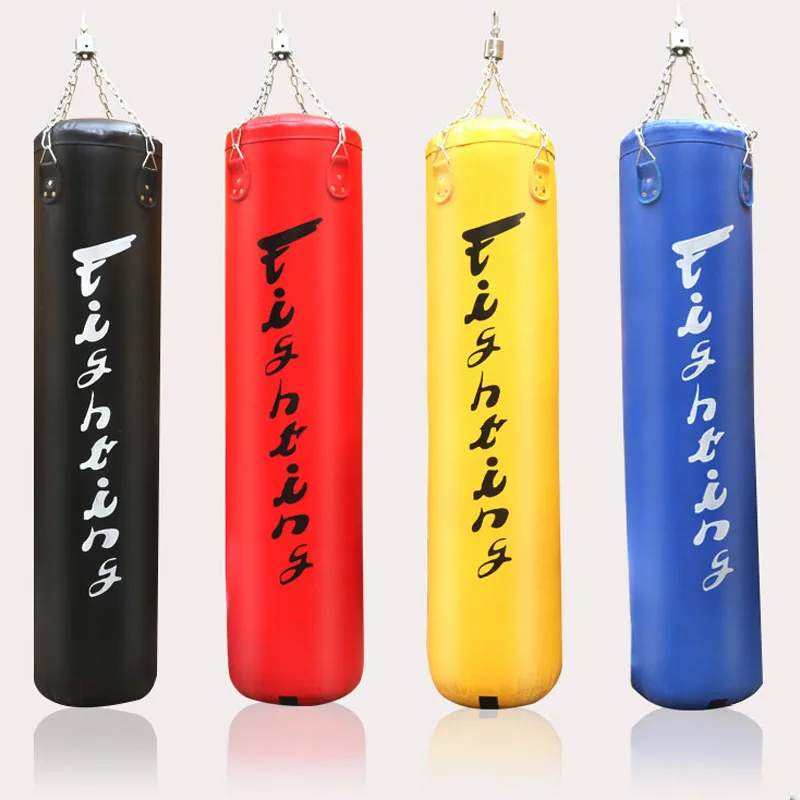 PU Leather Boxing Sandbag, Punching Bag, Pressure Relief Fitness Sandbags, MMA Thai, Taekwonda Sanda training, size 120cm - 60cm