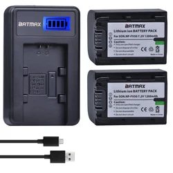 Batmax NP-FV50 NP FV50 Battery +LCD USB Charger for SONY HDR CX390 290E PJ510 820E 790E 660E XR260 CX700E PJ50E 30E SR68