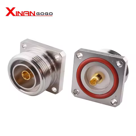 L29 7/16 Din Female Jack Center Connector With 4 Holes Flange Deck Solder Cup RF Coax Adapter