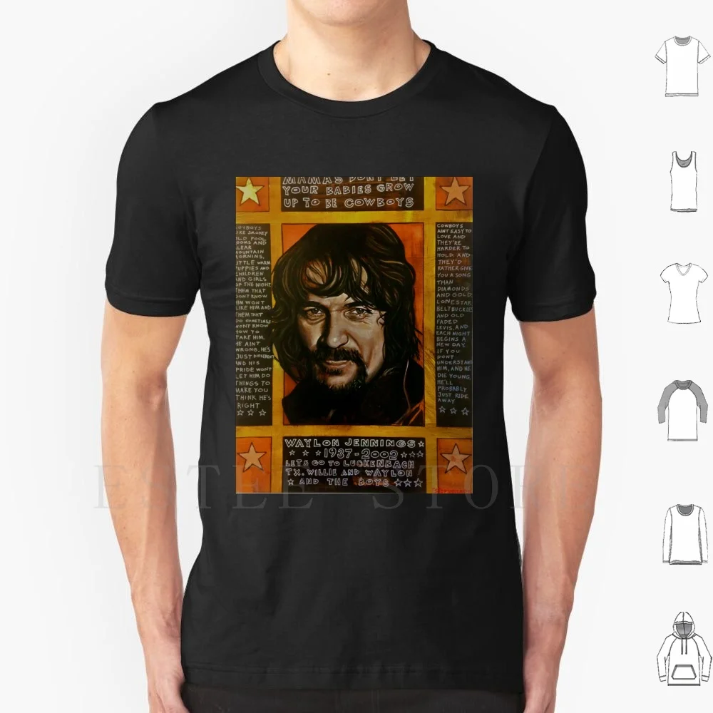 Camiseta Waylon de algodón para hombre, camiseta DIY con estampado de música country Honkytonk Hippies Cowboys Of Hazard Ray Stephenson Babirs Grow Up