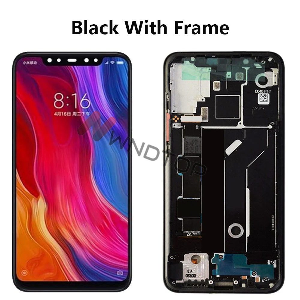 OLED Screen For Xiaomi Mi 8 LCD Display Touch Screen Digitizer Assembly For Xiaomi Mi8 LCD With Frame Screen Replacement+Tools