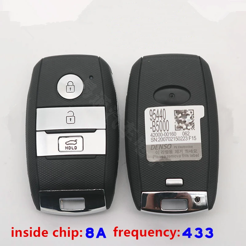 3 Buttons Car Keyless Remote Key FOB 433MHz with 8A Chip for KIA K3 K3S Intelligent Smart Remote Key