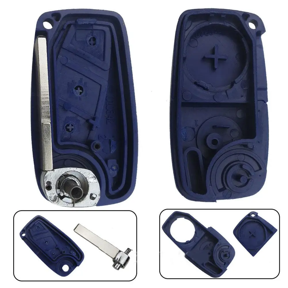 Funda para mando a distancia de coche, carcasa de 3 botones para Fiat Grande Punto Stilo Panda