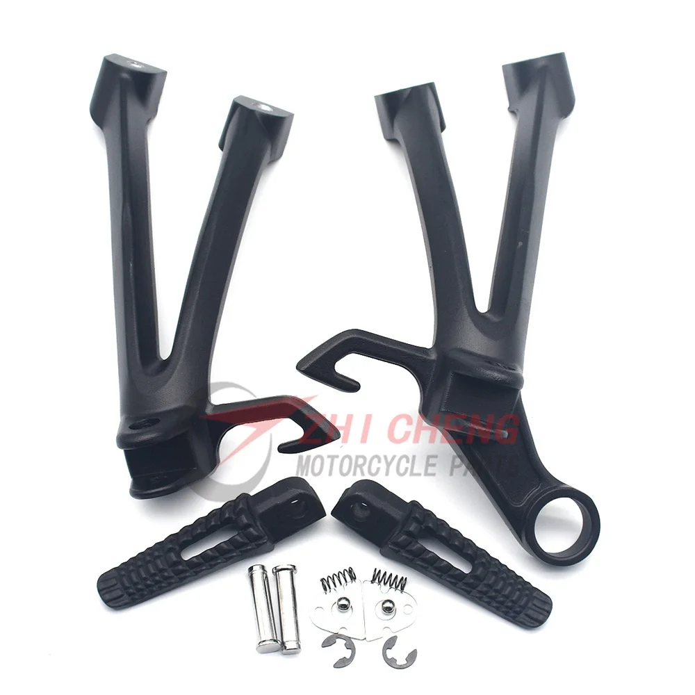 Motorcycle Rear Passenger Foot Pegs For Suzuki GSXR 600 750 2008 2009 2010 Bracket Footrests Footpegs GSXR600 GSXR750 Foot Rests