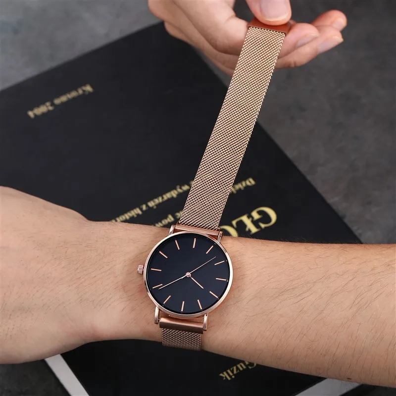 Reloj magnético milanés para hombre y niño, reloj minimalista simple y fino, envío gratis