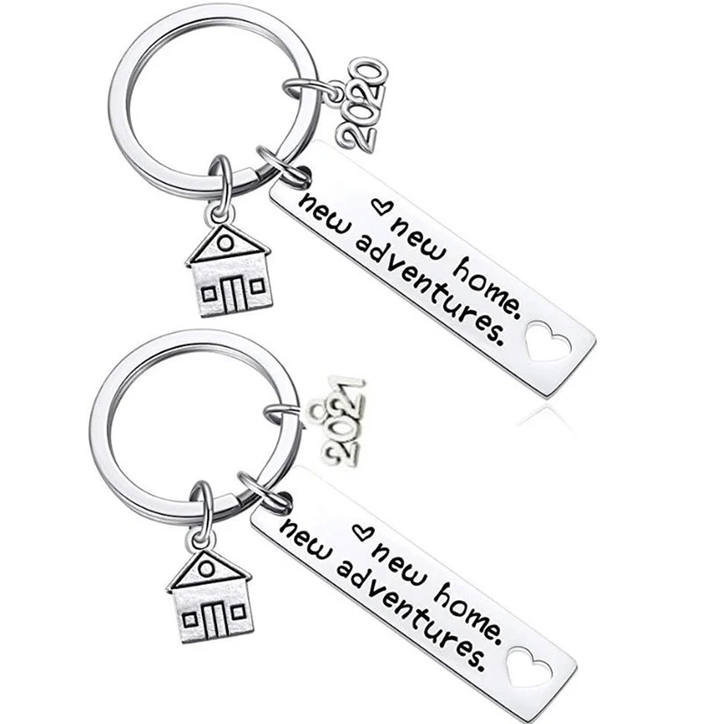 New Home Keychain 2024 2023 Housewarming Gift For New Homeowner House Keyring Moving In Key Chain Jewelry From Real Estate Agent