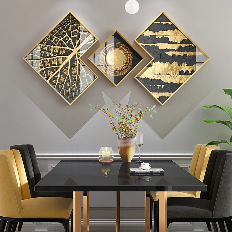 Irregolare Art Frame decorazione pittura luce lusso oro ristorante appeso parete immagine combinazione ufficio soggiorno Layout