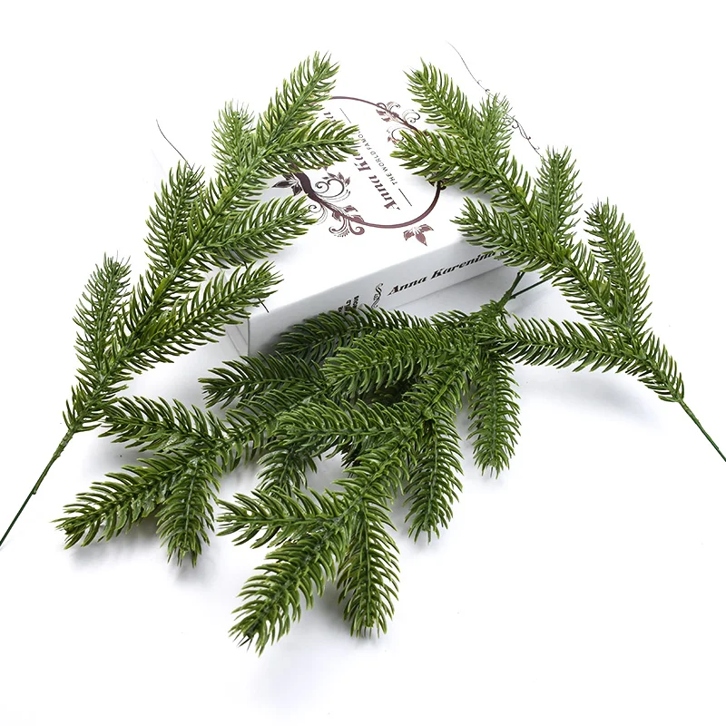 5pcs Artificial Plants Christmas Crafts Tree Vase Home Room Decora Accessories Wedding Wreath Decorative Flowers DIY Gifts Box