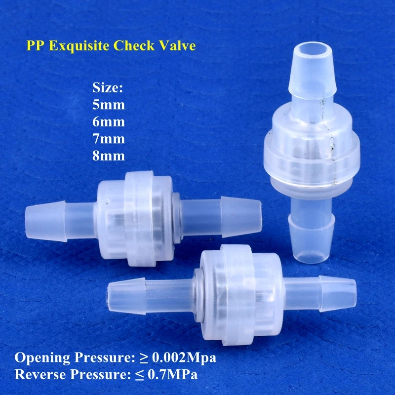 

1~100pcs 5~8mm PP Exquisite Check Valve Aquarium Fish Tank Water Pipe One-way Valve Drip Irrigation Hose Pagoda Non-Return Valve