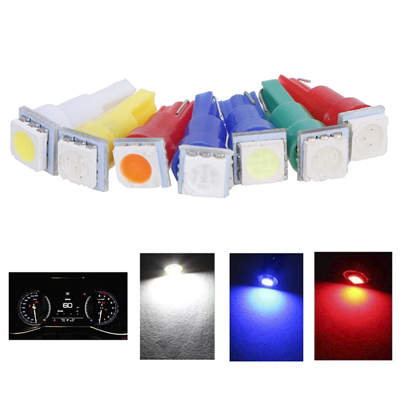 

10pcs LED T5 5050 Instrument Light bulbs 24V DC LED Car Auto Dashboards Gauge Lamp