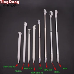 1pcs White Plastic Stylus Touch Screen Metal Telescopic Stylus Pen for 2DS 3DS New 2DS LL XL New 3DS XL LL For NDSL NDSi NDS
