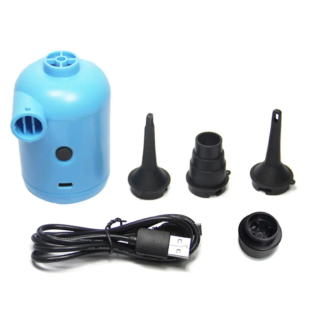 Portable USB Electric Air Pump with 3 NozzlesIator for Swimming Pool Air Mattress Iatable Boat Bed Iation