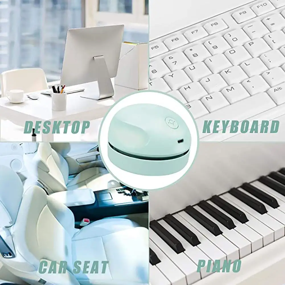 Mini USB Desktop Vacuum Cleaner Keyboard Piano Dust Collector For Home Office Desktop Clean Portable Handheld Cordless Sweeper