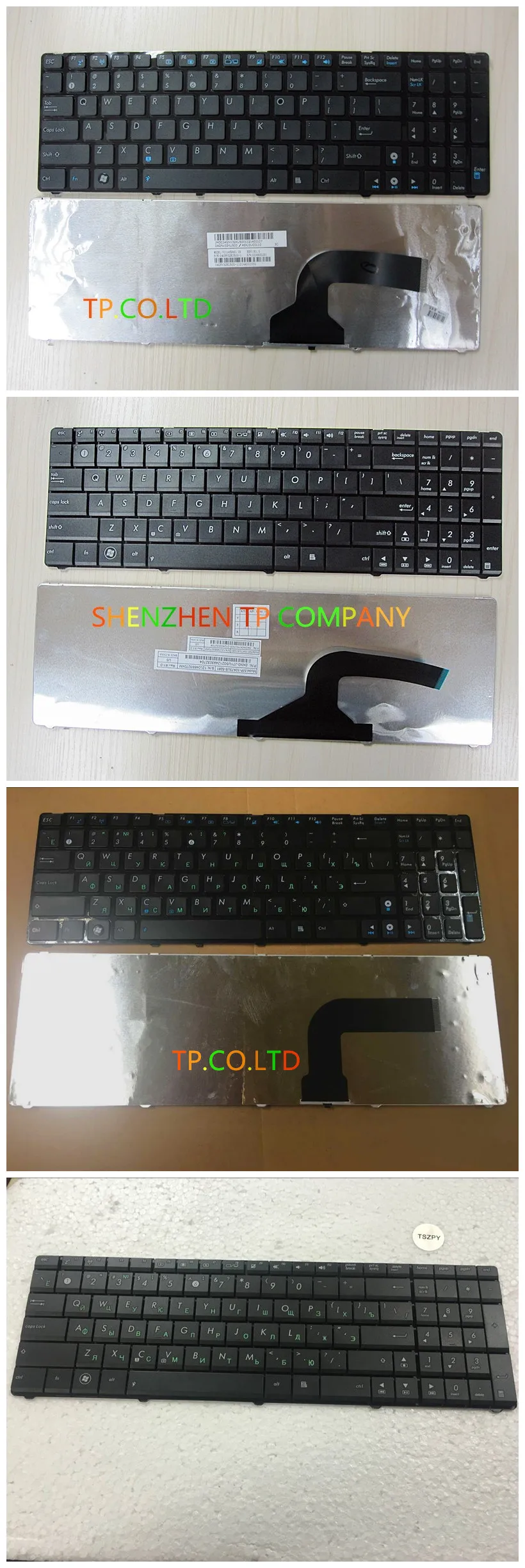 

NEW Laptop Keyboard for Asus X54 X54C X54H X54HR X54HY X54L X54LY X54XI G72 G51V G53 N53T N61 A52J K52N US/RUSSIAN Layout