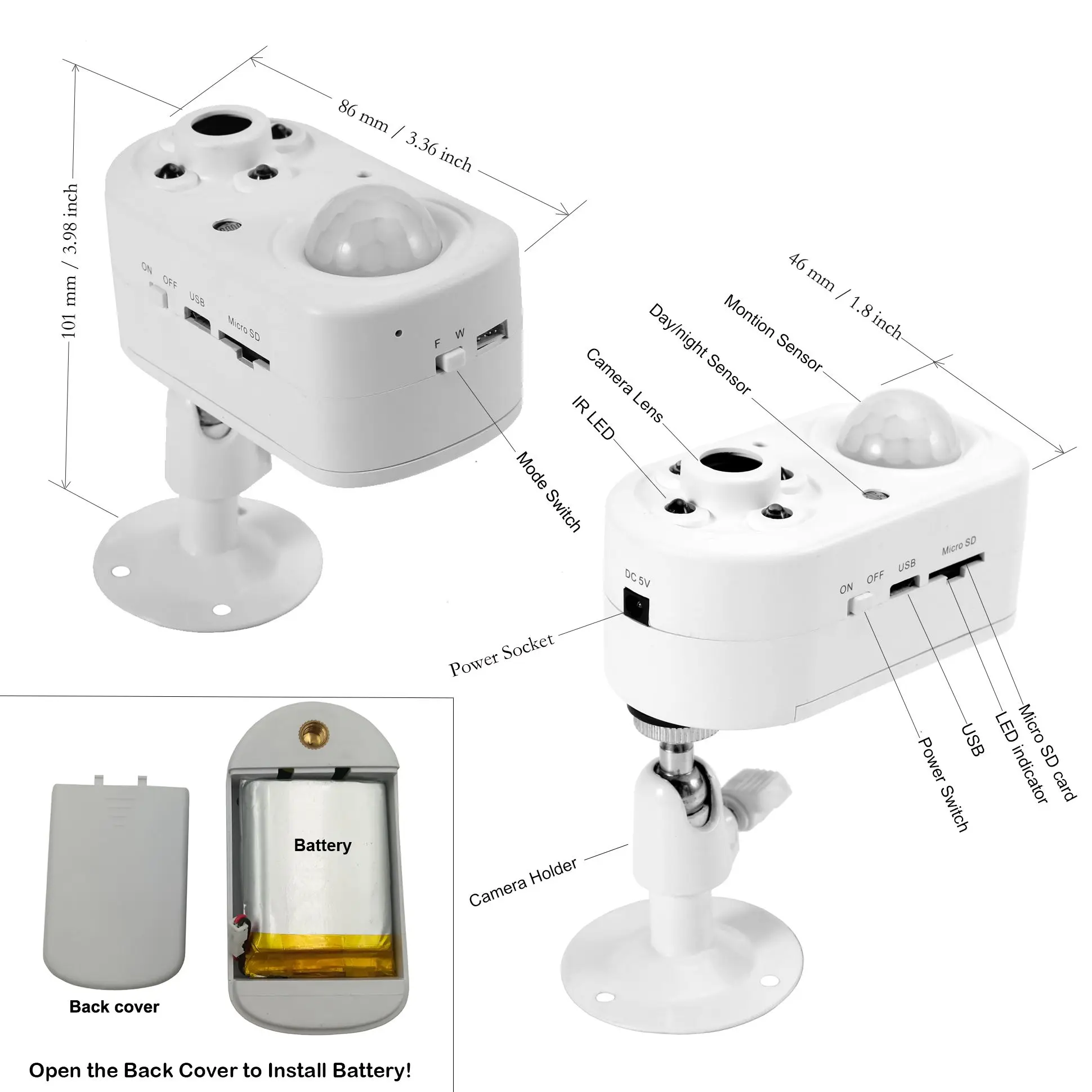 Wildlife Trail Camera Trap Night Vision Infrared Motion Detection Security Surveillance Trail Cameras