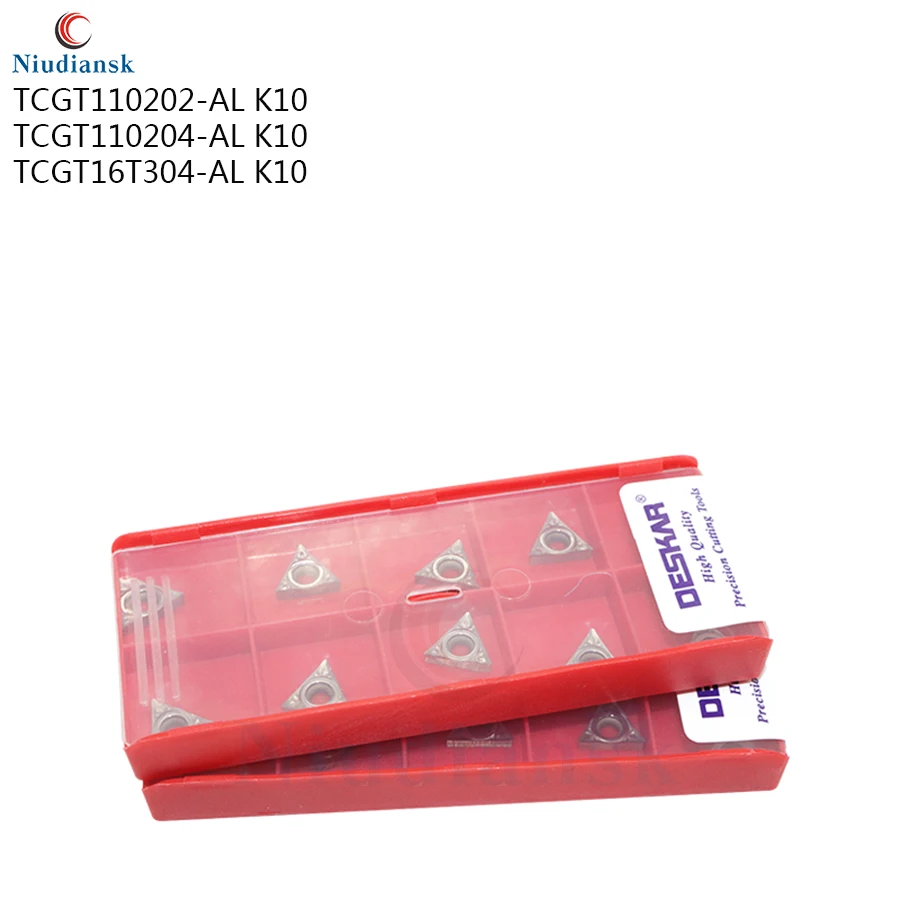 Ferramentas de Torno Cnc Tcgt110202 Tcgt110204 Drive K10 Inserções de Corte de Carboneto para Alumínio e Cobre de Alta Qualidade