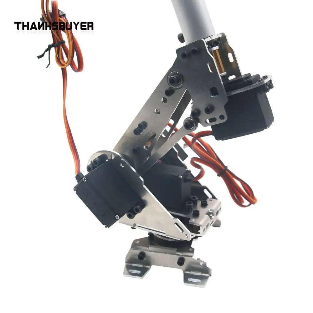 Thanksbuyer RoboSoul Aluminum Metal S6 6DOF 6 Axis Robot Arm ABB Model Manipulator with 4PCS MG996R and 2PCS MG90S