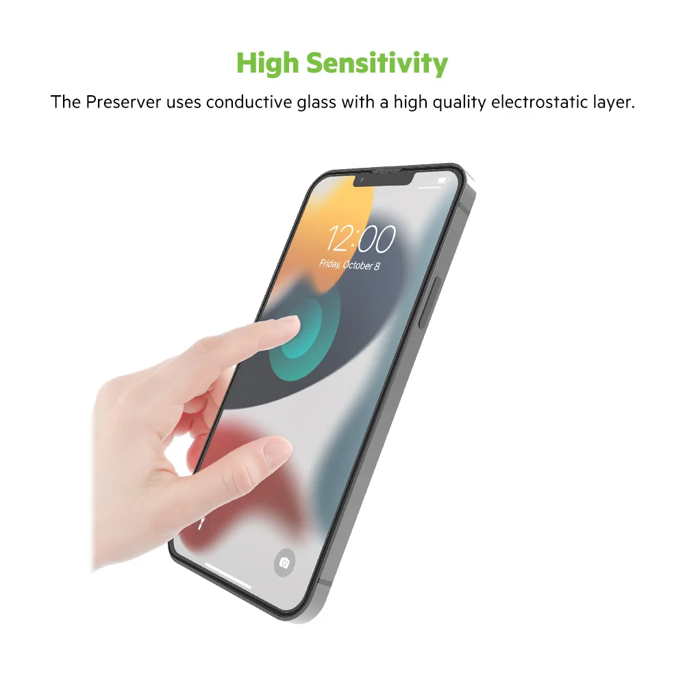 New JCPAL Speaker Dust Cover Tempered Glass Ultra Clear Screen Protector Anti-Glare Full Cover Edge for iPhone 13 Pro Max mini