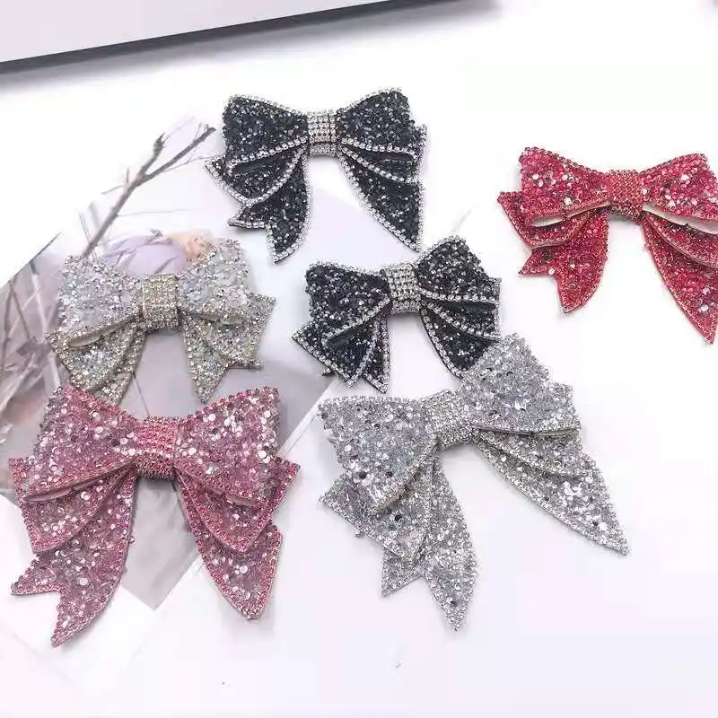 1pcs Bling Rhinestone Bowknot Beautiful Bow Decorations Sandals High Heels Shoes Button Clip DIY Manual Metal Shoe Accessories