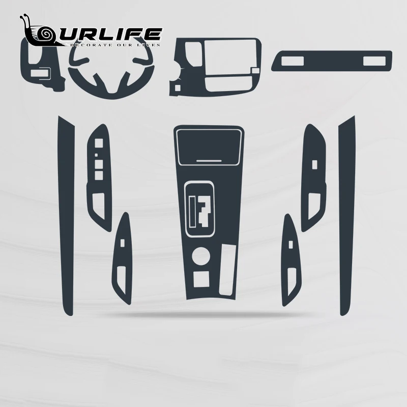For Outlander 2019 2020 2021 Car Interior Center console Transparent TPU Protective film Anti-scratch Repair film Accessories