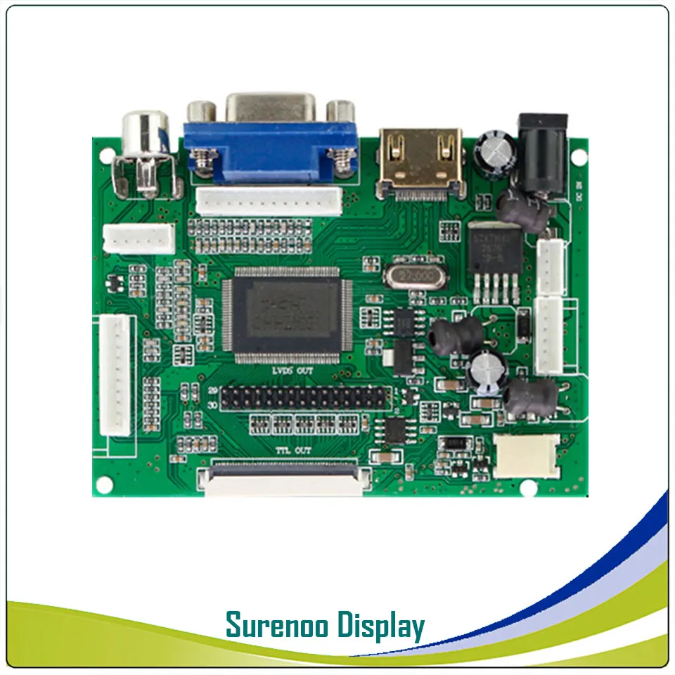 Display tela lcd, 8 polegadas, 1024x768, compatível com hdmi, vga, 2av, placa, painel de toque resistente com controle usb