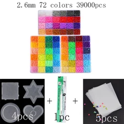 39000 adet 2.6mm Hama boncuk bulmaca oyuncaklar 72 renk yap Perler çocuklar yetişkinler için 3D bulmaca sigorta boncuk Hama Dropshipping