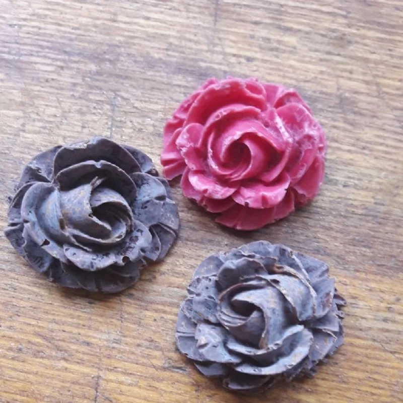 New Flower/Rose Candle Wax Silicon 3D Soap Mold Cake Decoration Manual Handmade Resin Clay Plaster Gumpaste Mould M2442