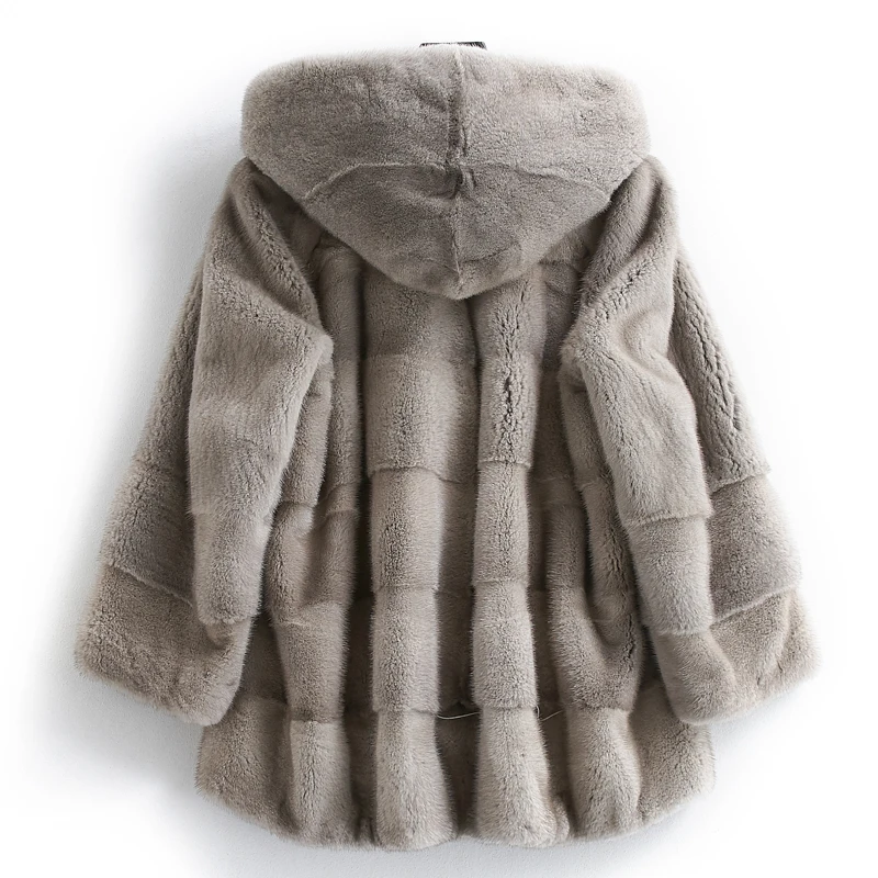 

Real Mink Fur Coat Winter Jacket Women Clothes 2020 Natural Luxury Full Pelt Fur Jackets Hooded Warm Overcoat MY3776