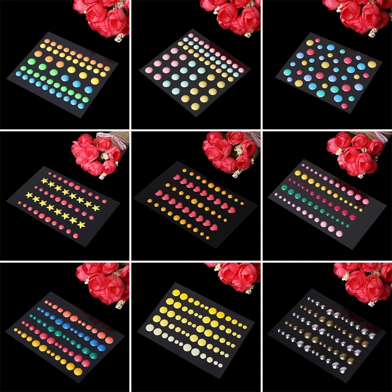 1Pc Enamel Dots Resin Self-adhesive Sticker for Scrapbooking DIY Crafts Sticky