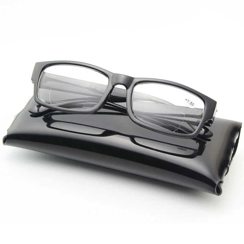 Dual-light Reading Glasses Diopter +1.0 To +4.0 See Far And Near Presbyopia Eyeglasses For Men And Women Without Glasses Case