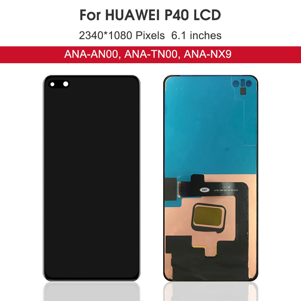 AMP;ED TFT 6.1\'\' P40 Display Screen With Frame For HUAWEI P40 ANA-AN00 TN00 NX9 LX4 LCD Display Touch Screen Digitizer Assembly